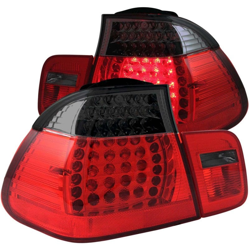 ANZO 2002-2005 4DR BMW 3 Series E46 LED Taillights Red/Smoke Secondary image