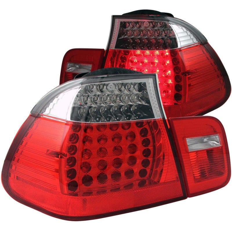 Kies-Motorsports ANZO ANZO 2002-2005 BMW 3 Series E46 LED Taillights Red/Clear Main image