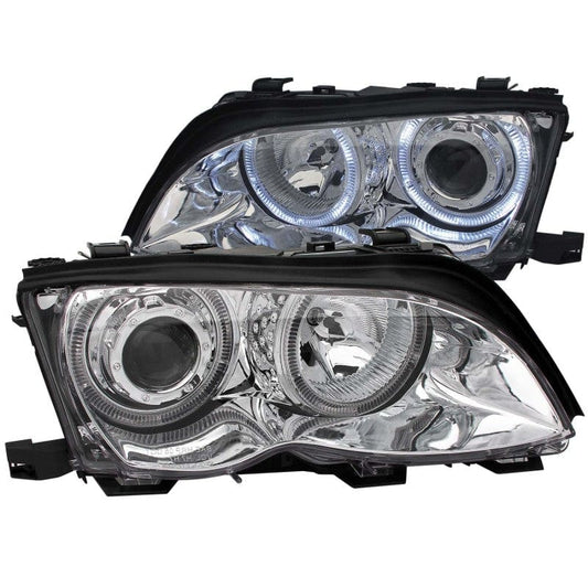 Kies-Motorsports ANZO ANZO 2002-2005 BMW 3 Series E46 Projector Headlights w/ Halo Chrome