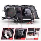 Kies-Motorsports ANZO ANZO 2002-2005 BMW 3 Series E46 Projector Headlights w/ Halo Chrome