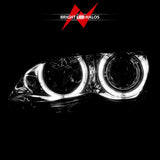 Kies-Motorsports ANZO ANZO 2002-2005 BMW 3 Series E46 Projector Headlights w/ Halo Chrome