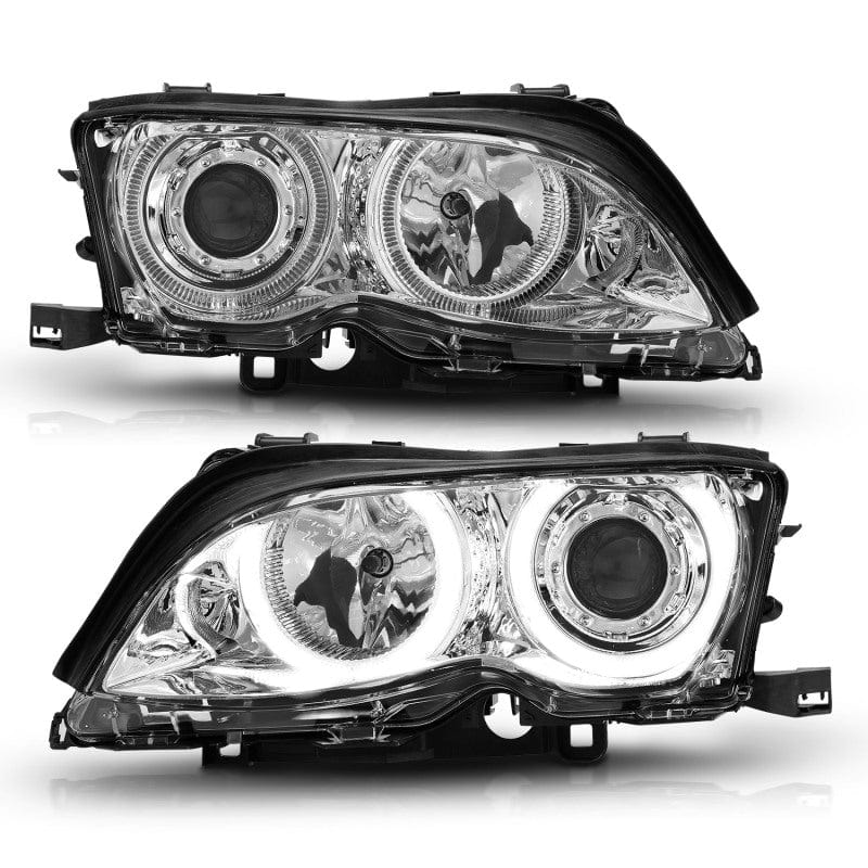Kies-Motorsports ANZO ANZO 2002-2005 BMW 3 Series E46 Projector Headlights w/ Halo Chrome