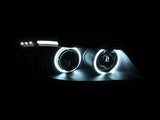 Kies-Motorsports ANZO ANZO 2006-2008 BMW 3 Series E90-E91 Projector Headlights w/ Halo w/ LED Bar Black (CCFL)