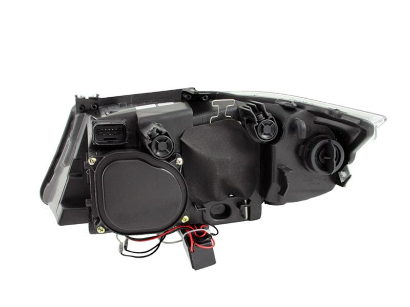 Kies-Motorsports ANZO ANZO 2006-2008 BMW 3 Series E90-E91 Projector Headlights w/ Halo w/ LED Bar Black (CCFL)