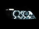 Kies-Motorsports ANZO ANZO 2006-2008 BMW 3 Series E90-E91 Projector Headlights w/ Halo w/ LED Bar Chrome (CCFL)