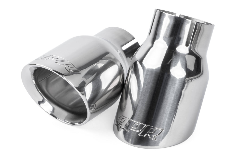 Kies-Motorsports APR APR Double-Walled 3.5" Slash-Cut Tips (Polished Silver) - Set of 2 Polished Silver