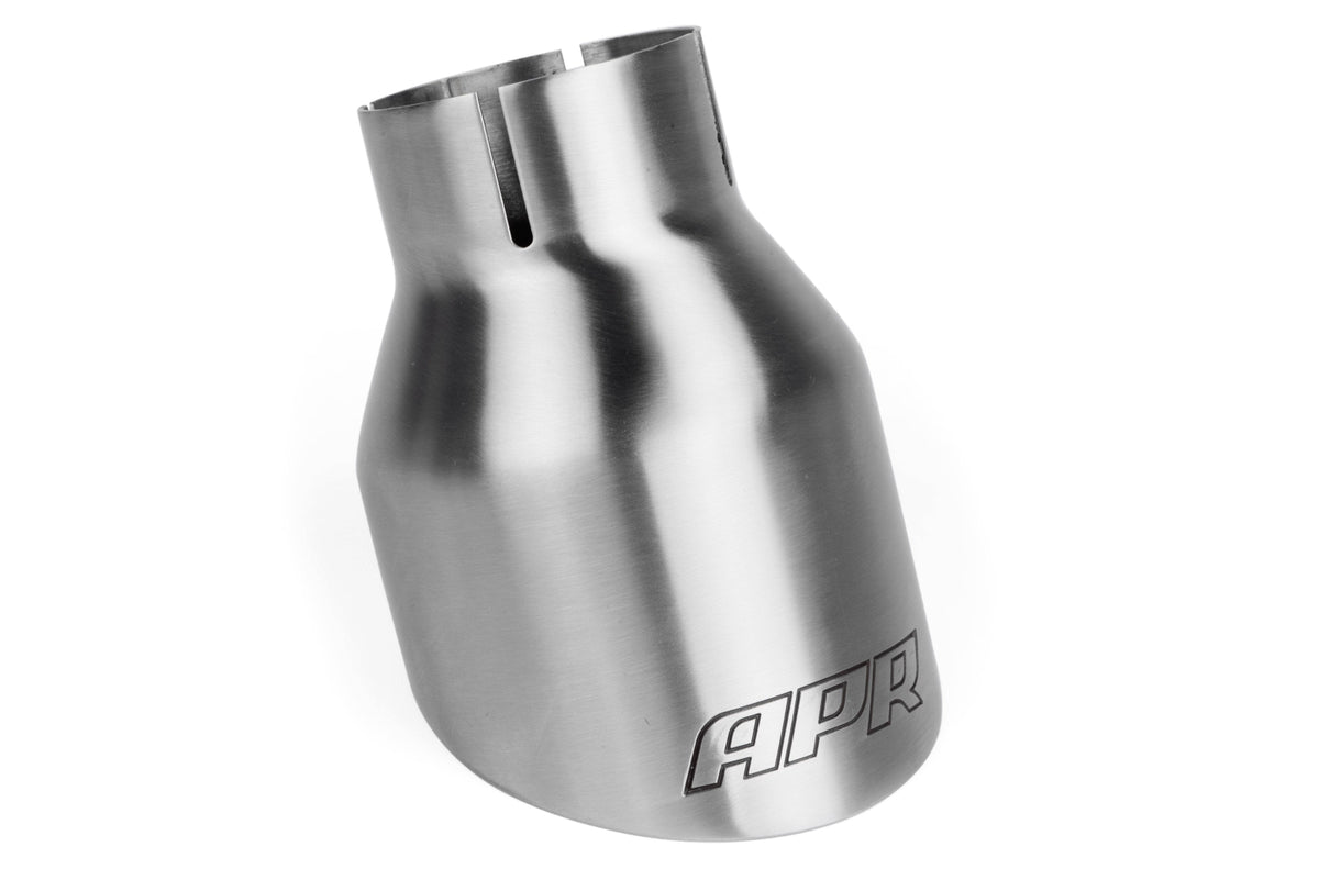 Kies-Motorsports APR APR Double-Walled 4" Slash-Cut Tips (Brushed) - Set of 2 Brushed Silver