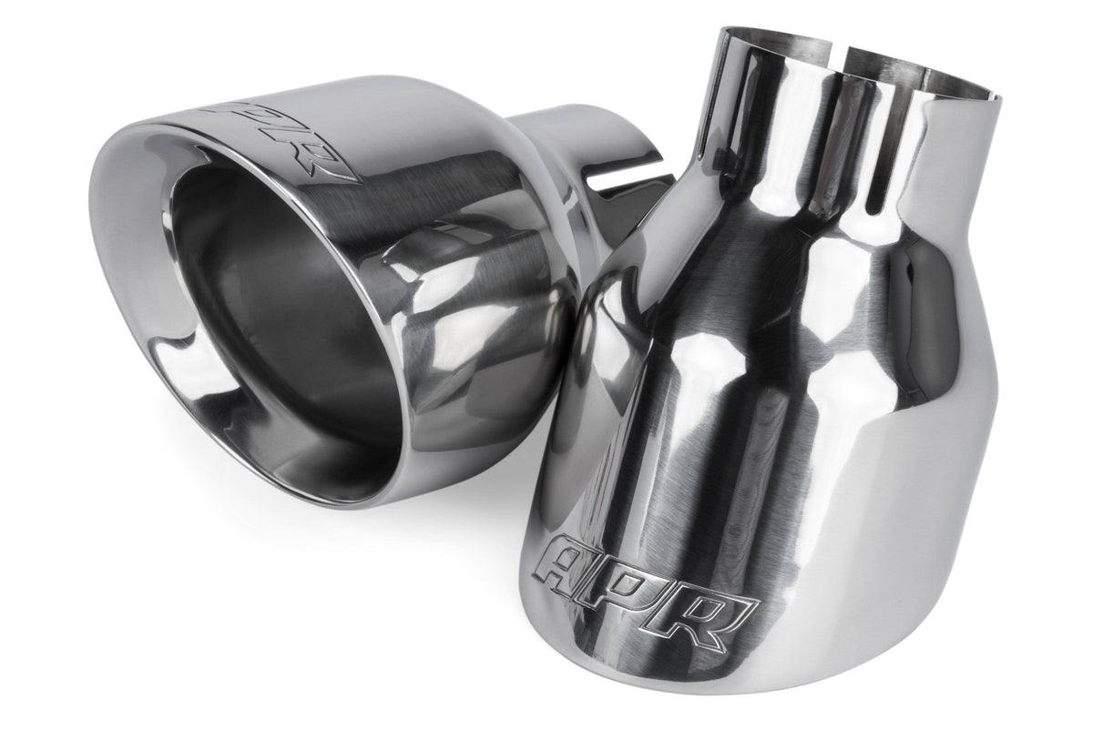 Kies-Motorsports APR APR Double-Walled 4" Slash-Cut Tips (Polished) - Set of 2 Polished Silver Main image