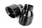 Kies-Motorsports APR APR Double-Walled 4in Slash-Cut Tips - Polished Diamond Black - Set of 2