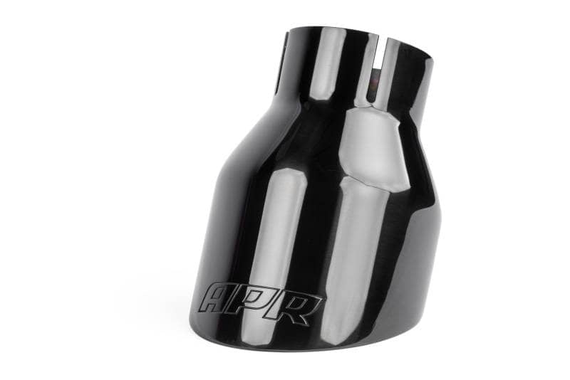 Kies-Motorsports APR APR Double-Walled 4in Slash-Cut Tips - Polished Diamond Black - Set of 2