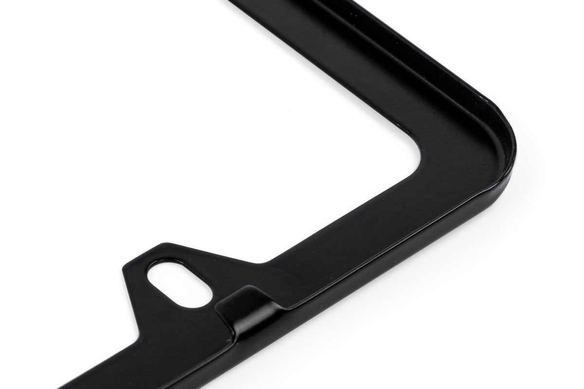 Kies-Motorsports APR APR License Plate Frame - Slim, Black w/ Hiders Thin Frame