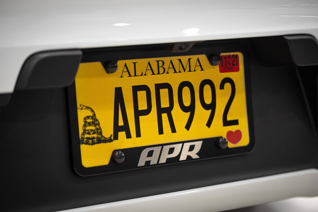 Kies-Motorsports APR APR License Plate Frame - Thick, Black w/ Hiders Thick Frame