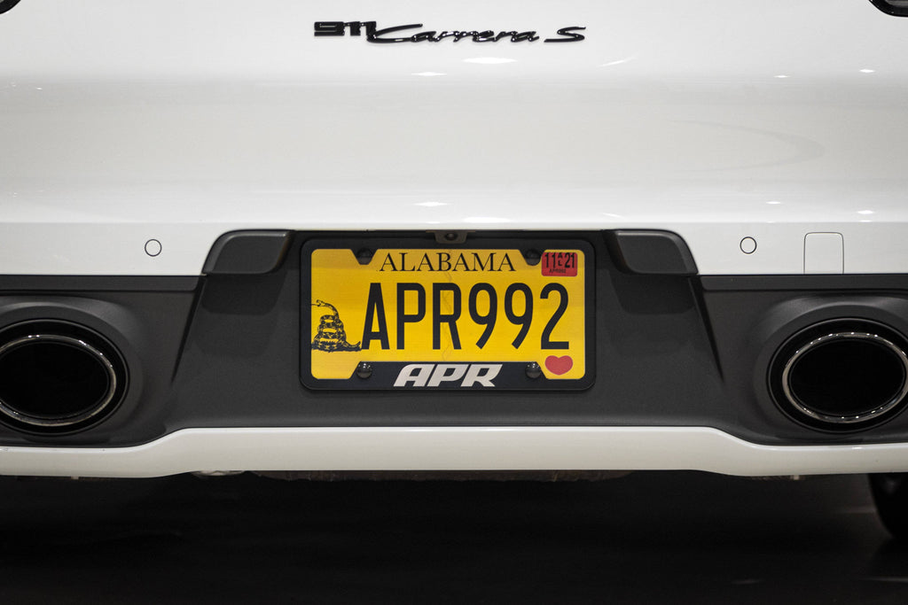 Kies-Motorsports APR APR License Plate Frame - Thick, Black w/ Hiders Thick Frame