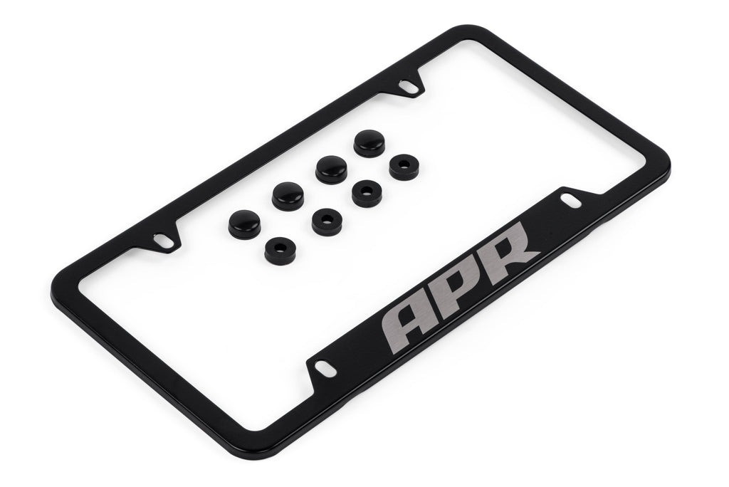 Kies-Motorsports APR APR License Plate Frame - Thick, Black w/ Hiders Thick Frame