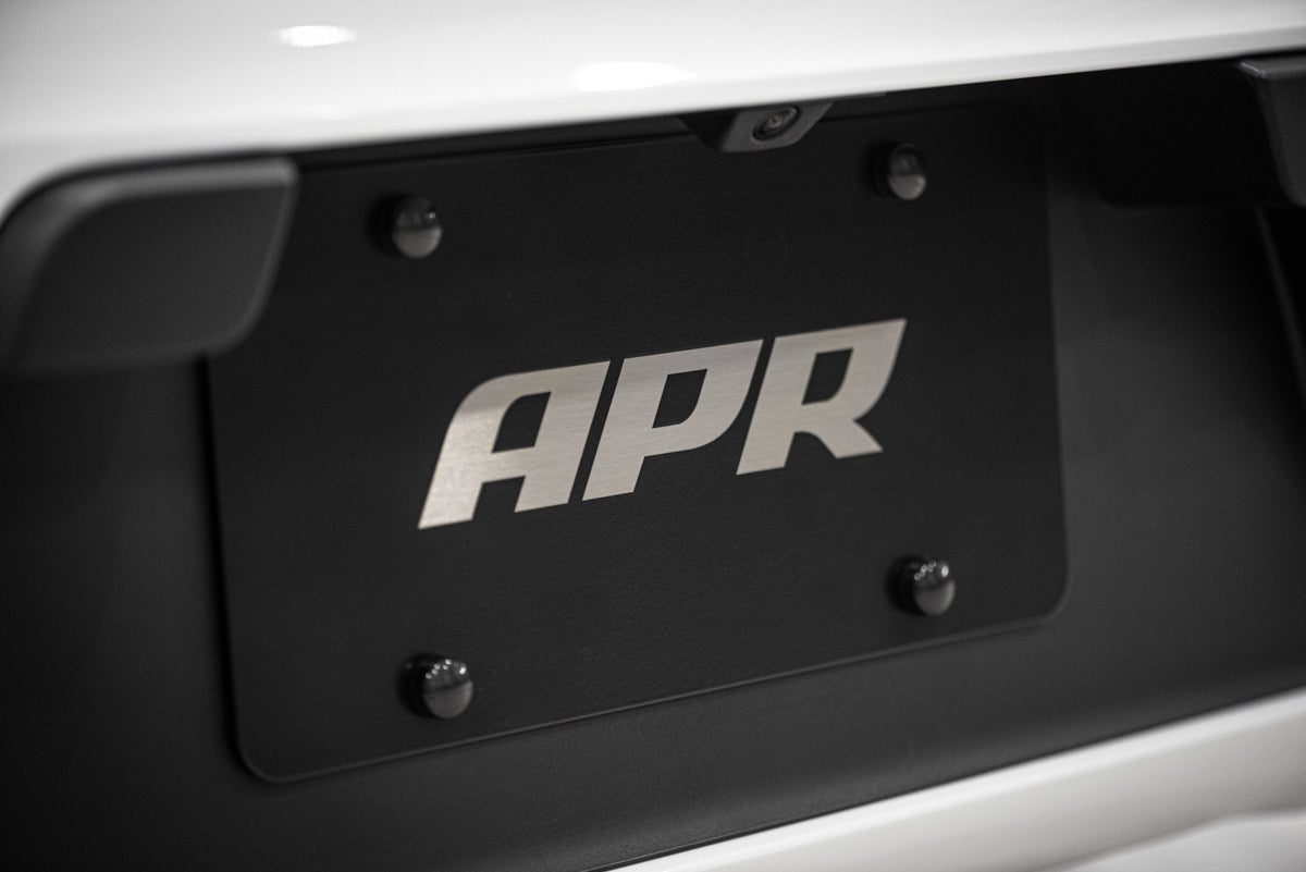 Kies-Motorsports APR APR License Plate - Silver on Black Full Plate