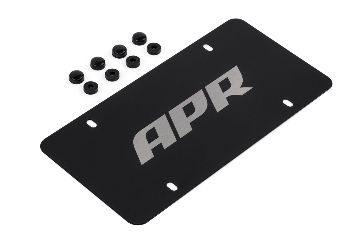 Kies-Motorsports APR APR License Plate - Silver on Black Full Plate Main image