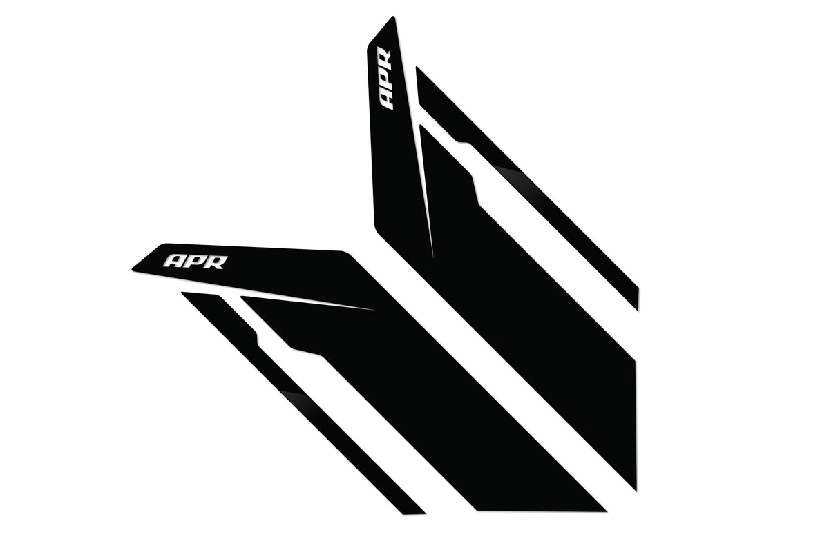 Kies-Motorsports APR APR Sideburns - Black APR / Black Stripe Black / Black