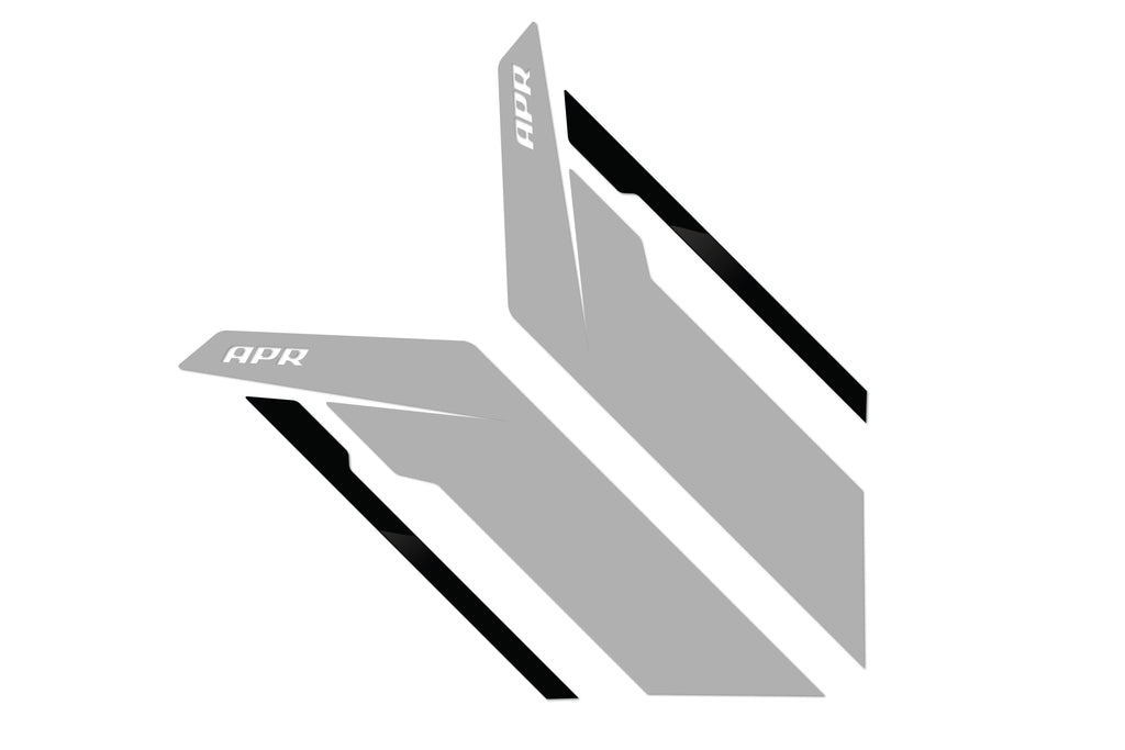 Kies-Motorsports APR APR Sideburns - Silver APR / Black Stripe Silver / Black