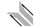 Kies-Motorsports APR APR Sideburns - Silver APR / Black Stripe Silver / Black