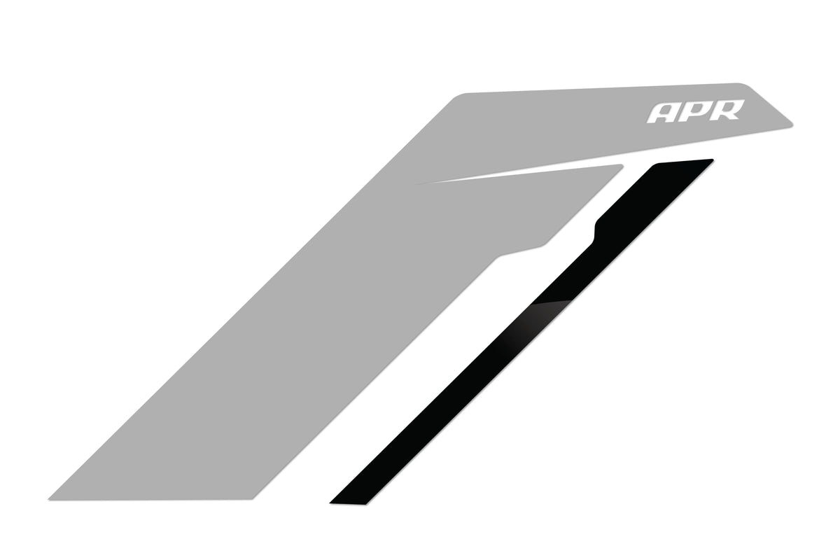 Kies-Motorsports APR APR Sideburns - Silver APR / Black Stripe Silver / Black