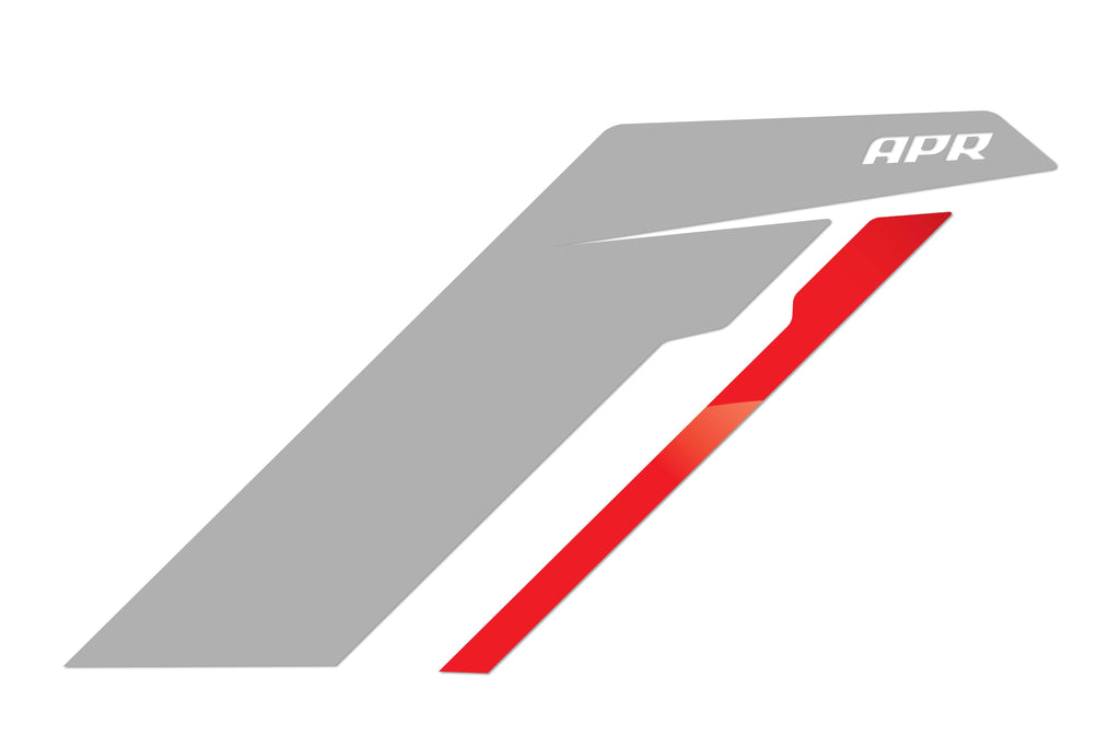 Kies-Motorsports APR APR Sideburns - Silver APR / Red Stripe Silver / Red