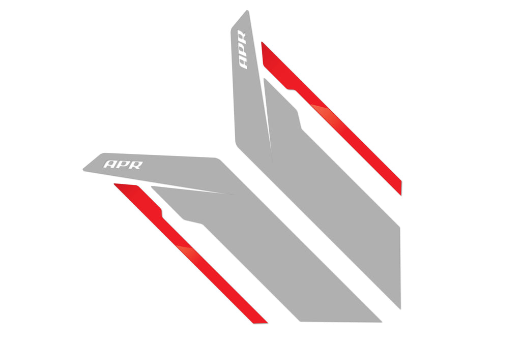 Kies-Motorsports APR APR Sideburns - Silver APR / Red Stripe Silver / Red