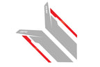 Kies-Motorsports APR APR Sideburns - Silver APR / Red Stripe Silver / Red