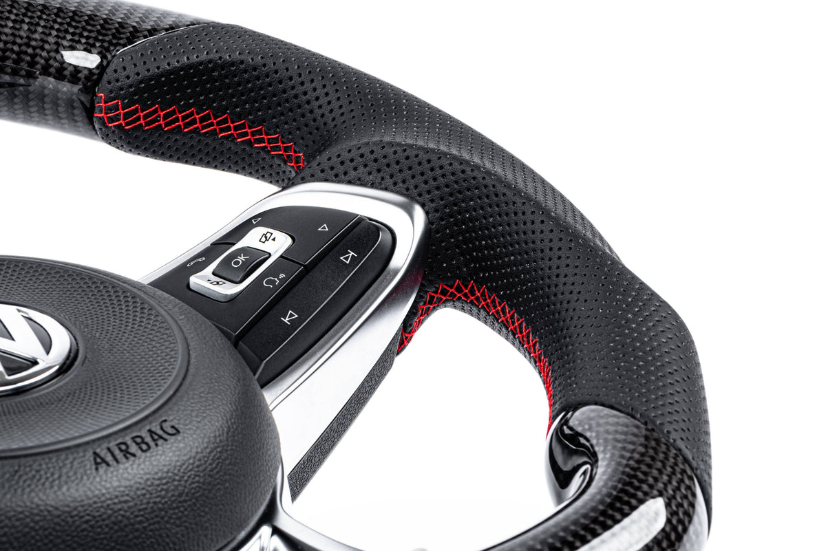 Kies-Motorsports APR APR Steering Wheel - Carbon Fiber & Perforated Leather
MK7 GTI/GLI Red (For use without Paddles) Red / For use without Paddles