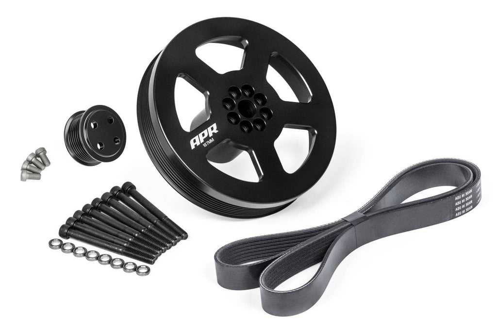Kies-Motorsports APR APR Supercharger Drive and Crank Pulley with Belt - Bolt on - 3.0 TFSI Dual Pulley - Bolt On