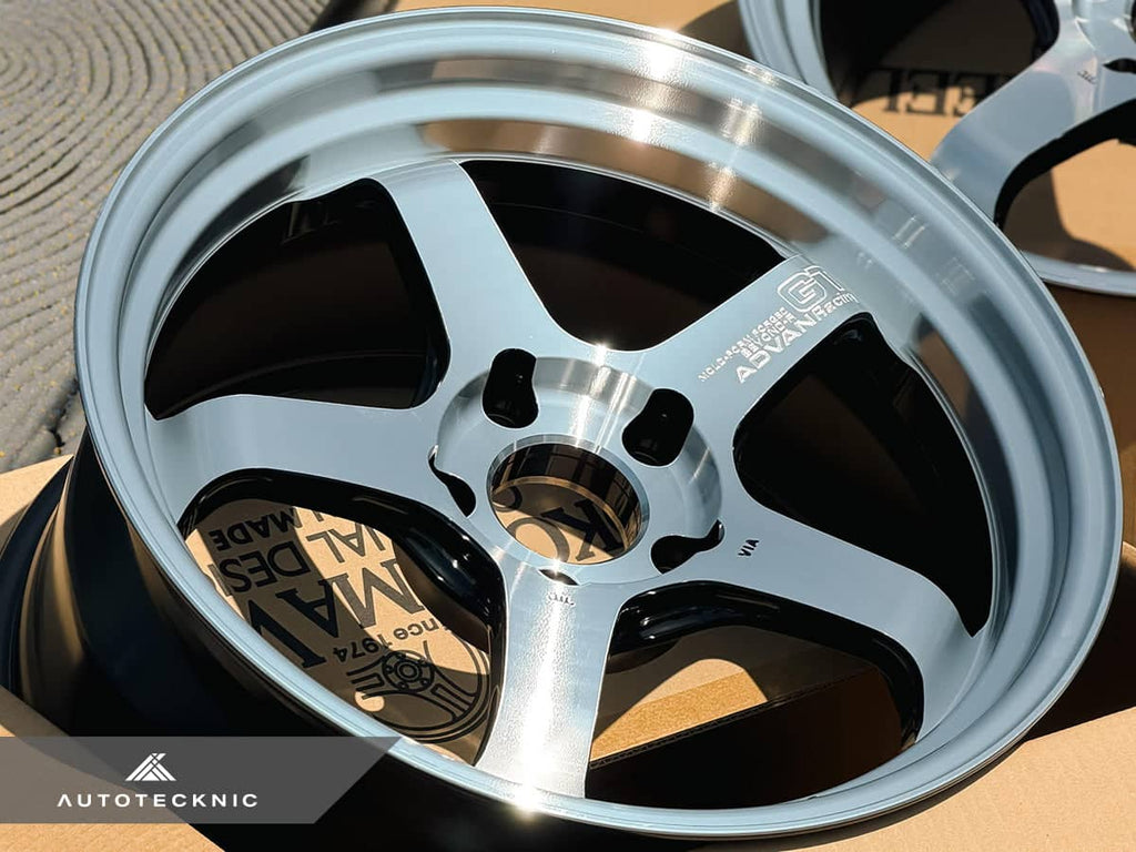 Kies-Motorsports AutoTecknic USA Advan Racing GT Beyond-R 18x9.5 +22 / 18x10.5 +34 5x120 Machining & Diamond Cut - F8X M2/M3/M4 (Set of 4)