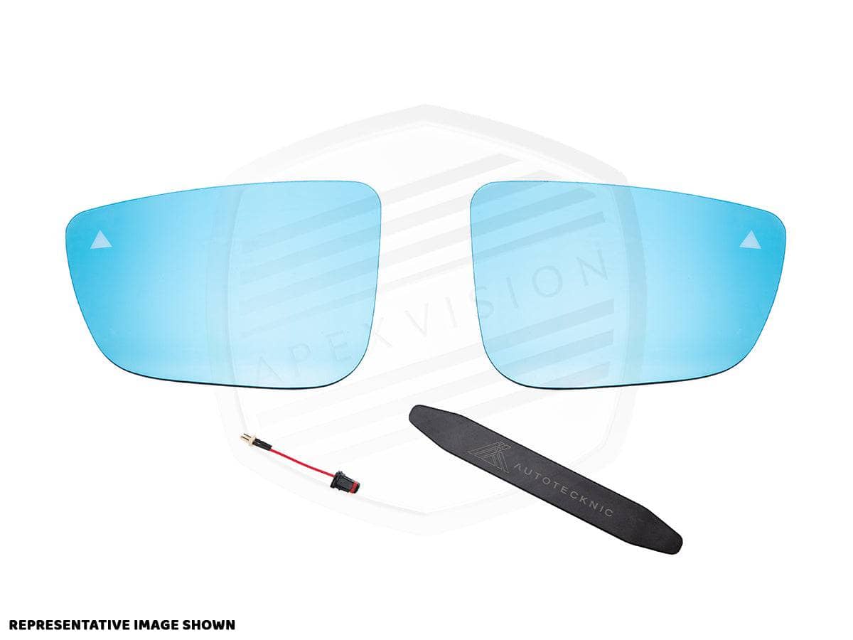 Kies-Motorsports AutoTecknic USA ApexVision Blue Tinted Side View Mirror Glass Set - E9X M3