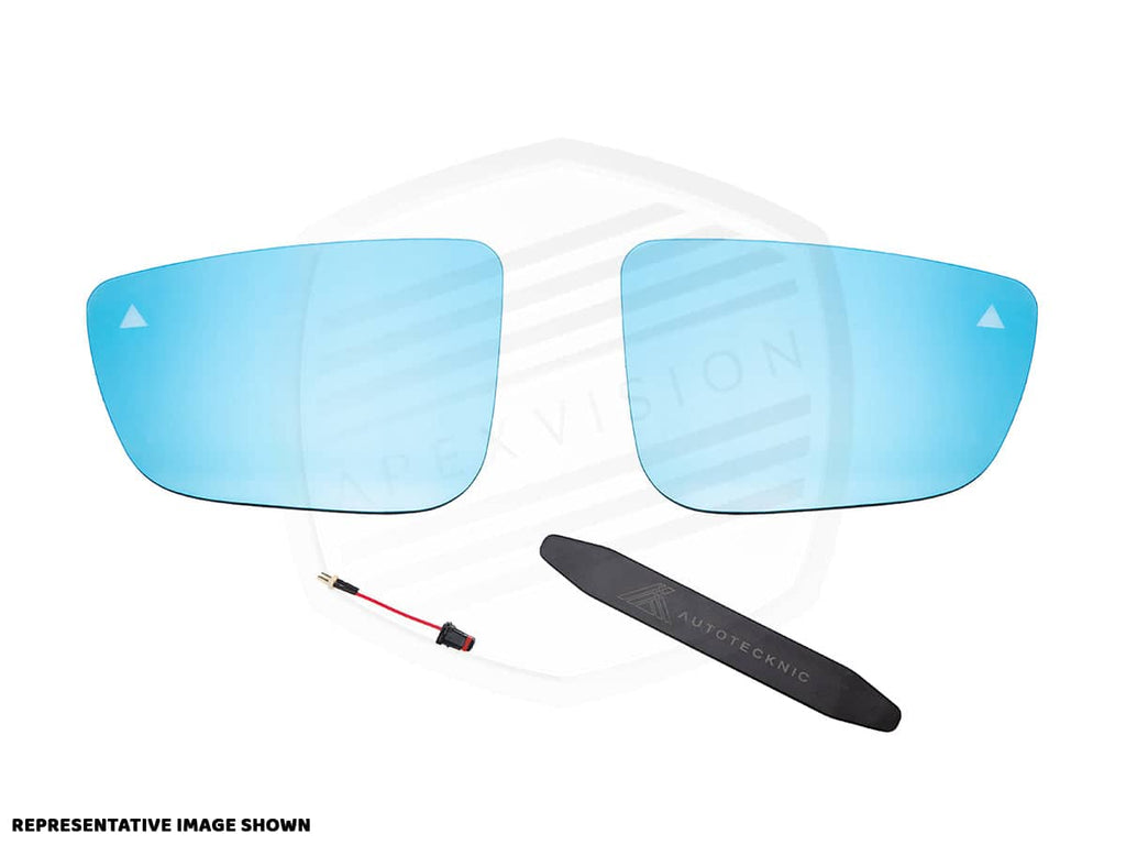 Kies-Motorsports AutoTecknic USA ApexVision Blue Tinted Side View Mirror Glass Set w/ Defrost - Honda S2000 (AP1/AP2)