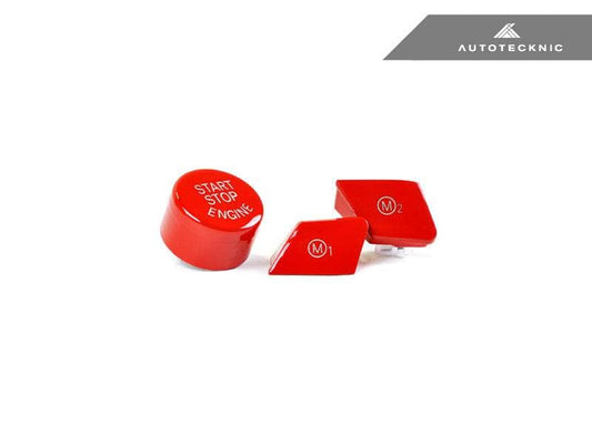 Kies-Motorsports AutoTecknic USA AutoTecknic Bright Red M1/ M2 Button Set - F80 M3 | F82/ F83 M4 F80 M3 / Yes - Add Gloss Red Start/ Stop Button