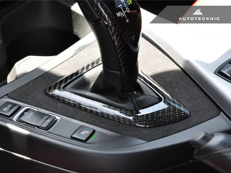 Kies-Motorsports AutoTecknic USA AutoTecknic Carbon Alcantara Shift Console Trim - F87 M2 | F20 1-Series | F22 2-Series Main image
