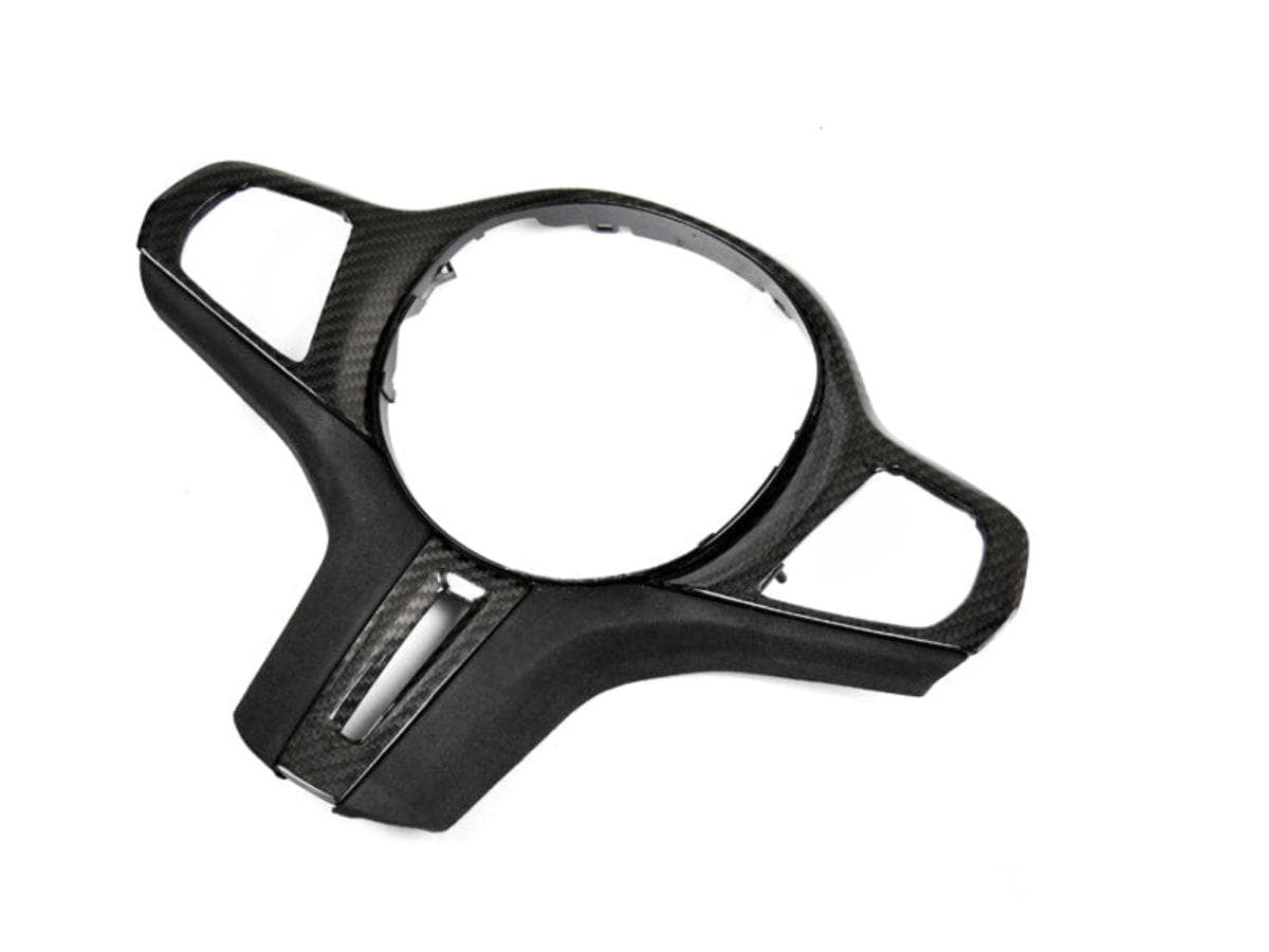 Kies-Motorsports AutoTecknic USA AutoTecknic Carbon Alcantara Steering Wheel Trim - BMW G14/ G15/ G16 8-Series G14 8-Series Convertible / Non-Heated Steering Wheel / No