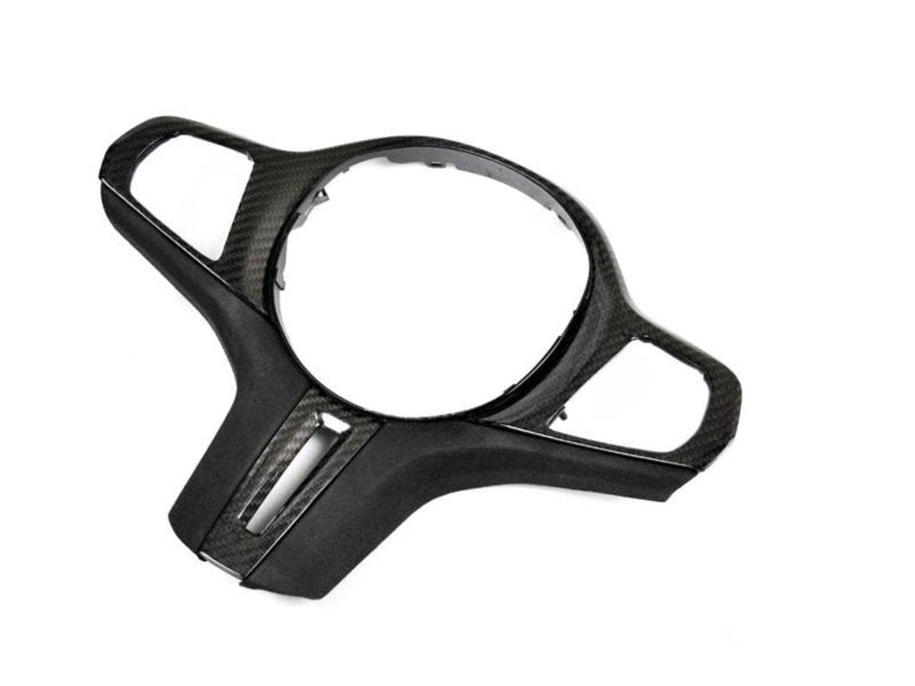 Kies-Motorsports AutoTecknic USA AutoTecknic Carbon Alcantara Steering Wheel Trim - BMW G22/ G26 4-Series G22 4-Series Coupe / Non-Heated Steering Wheel / No