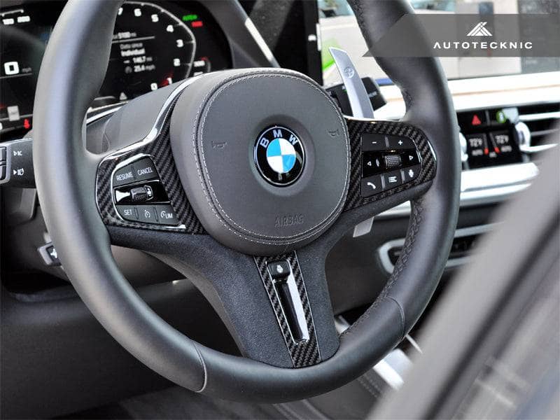 Kies-Motorsports AutoTecknic USA AutoTecknic Carbon Alcantara Steering Wheel Trim - F91/ F92/ F93 M8
