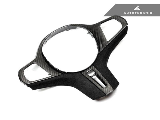 Kies-Motorsports AutoTecknic USA AutoTecknic Carbon Alcantara Steering Wheel Trim - F95 X5M | F96 X6M F95 X5M / Heated Steering Wheel / No