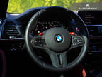 Kies-Motorsports AutoTecknic USA AutoTecknic Carbon Alcantara Steering Wheel Trim - G14/ G15/ G16 8-Series