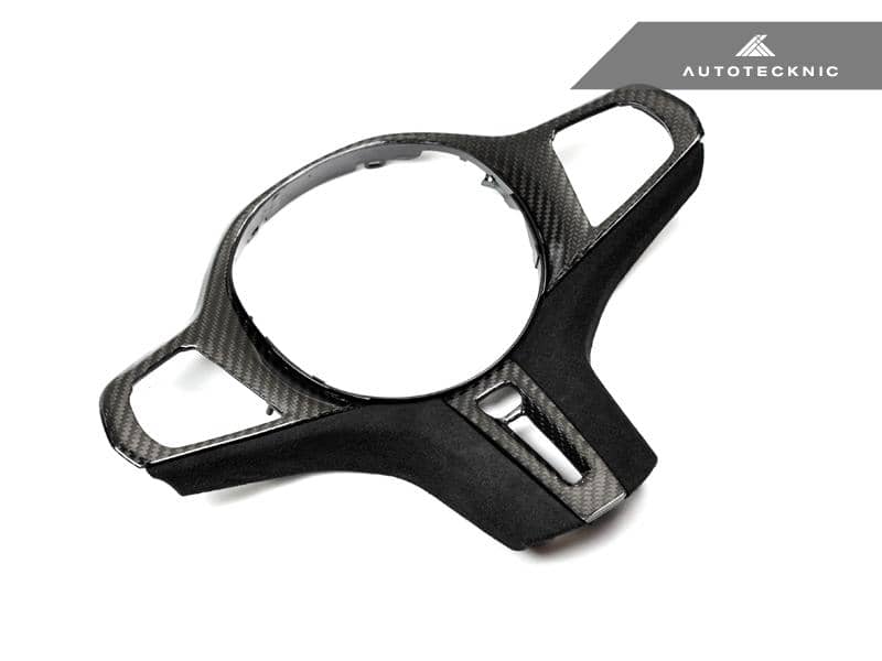 Kies-Motorsports AutoTecknic USA AutoTecknic Carbon Alcantara Steering Wheel Trim - G22/ G26 4-Series G22 4-Series Coupe / Heated Steering Wheel / No