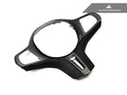 Kies-Motorsports AutoTecknic USA AutoTecknic Carbon Alcantara Steering Wheel Trim - G30 5-Series | G32 6-Series GT G30 5-Series (2020-Up) / Heated Steering Wheel with TJA (Traffic Jam Assistance) / Spoked