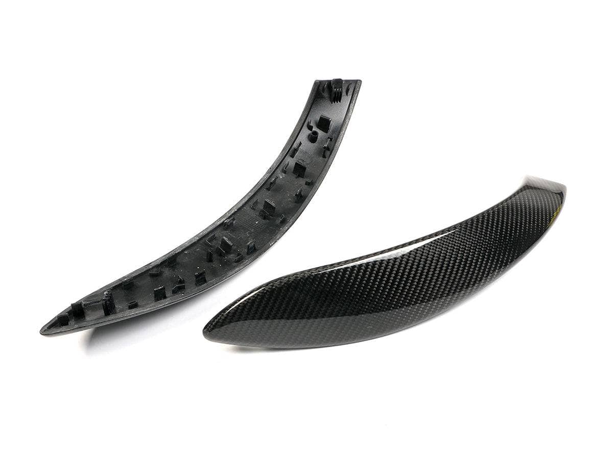 Kies-Motorsports AutoTecknic USA AutoTecknic Carbon Door Grip Handle Trim Set - BMW F30 3-Series | F32 4-Series F30 3-Series Sedan - Front Only / Gloss Finish
