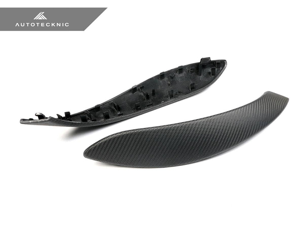 Kies-Motorsports AutoTecknic USA AutoTecknic Carbon Door Grip Handle Trim Set - BMW F8X M3/ M4 F80 M3 Sedan - Front Only / Matte Open-Pore Finish