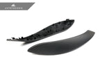 Kies-Motorsports AutoTecknic USA AutoTecknic Carbon Door Grip Handle Trim Set - BMW F8X M3/ M4 F80 M3 Sedan - Front Only / Matte Open-Pore Finish