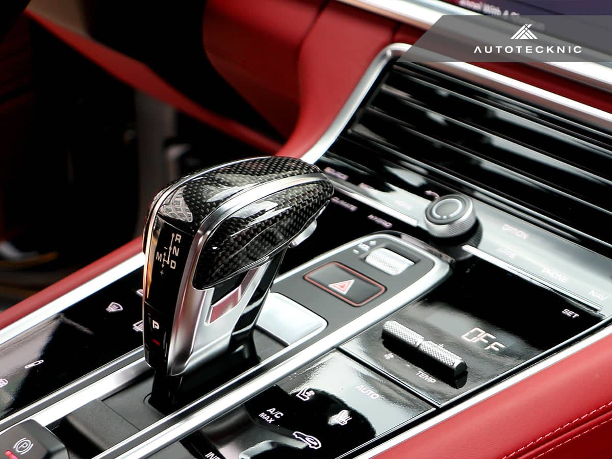 Kies-Motorsports AutoTecknic USA AutoTecknic Carbon Fiber Exclusive Design Shift Lever - Porsche 971 Panamera | 9Y0 Cayenne