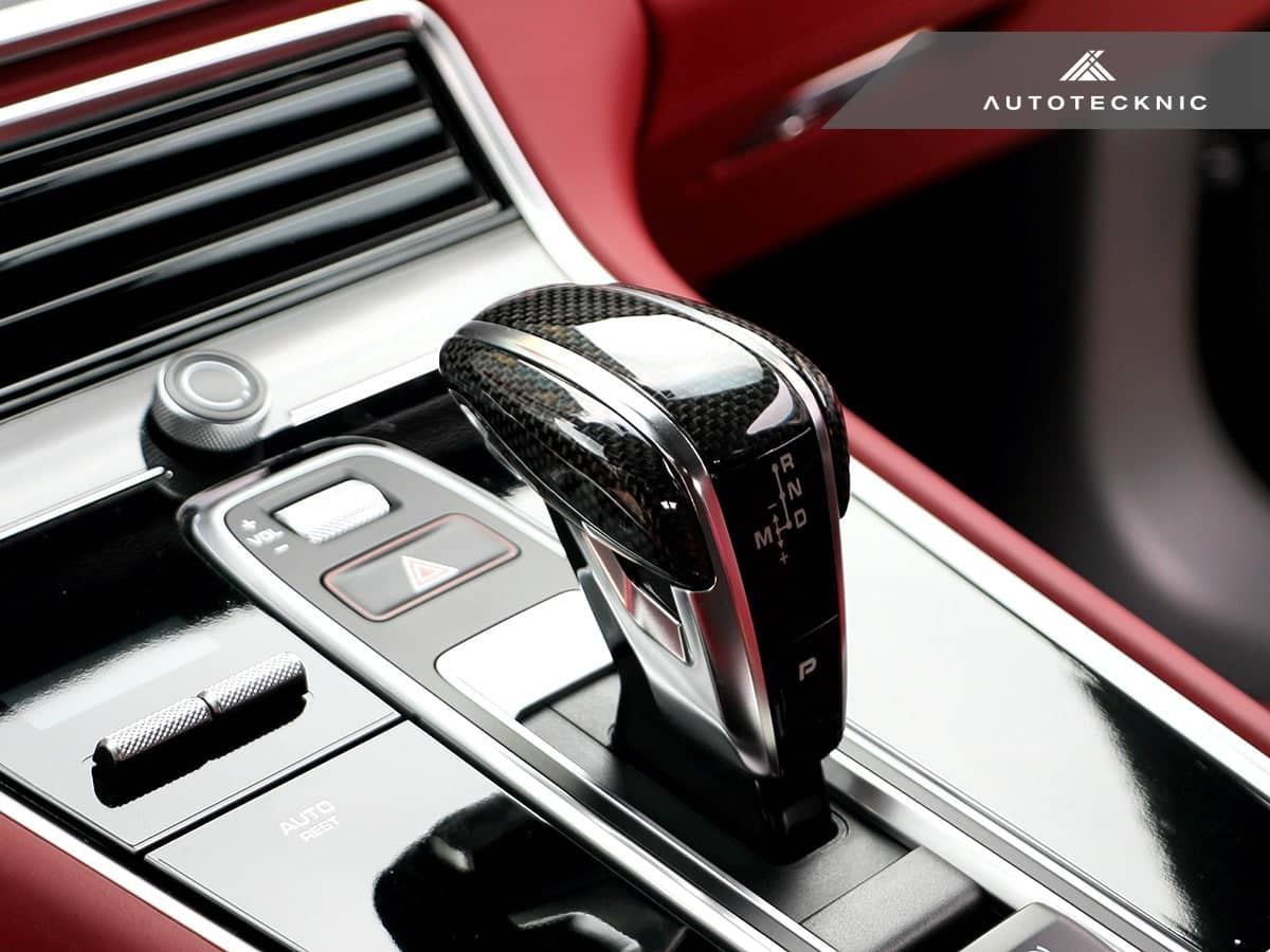 Kies-Motorsports AutoTecknic USA AutoTecknic Carbon Fiber Exclusive Design Shift Lever - Porsche 971 Panamera | 9Y0 Cayenne