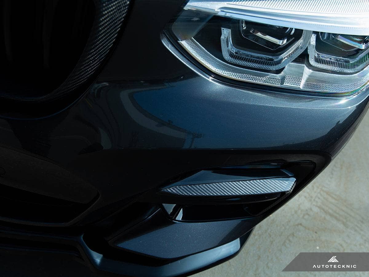 Kies-Motorsports AutoTecknic USA AutoTecknic Carbon Fiber Front Bumper Trim Set - BMW G01 X3 | G02 X4 M40I Pre-LCI