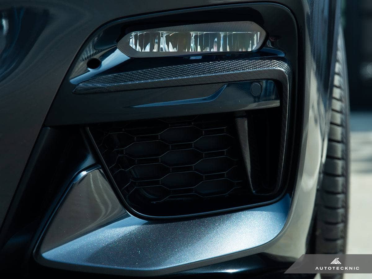 Kies-Motorsports AutoTecknic USA AutoTecknic Carbon Fiber Front Bumper Trim Set - G01 X3 | G02 X4 M40I Pre-LCI