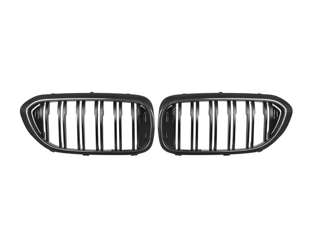 Kies-Motorsports AutoTecknic USA AutoTecknic Carbon Fiber Front Grille Set - BMW G30 5-Series Pre-LCI M Dual-Slats Design