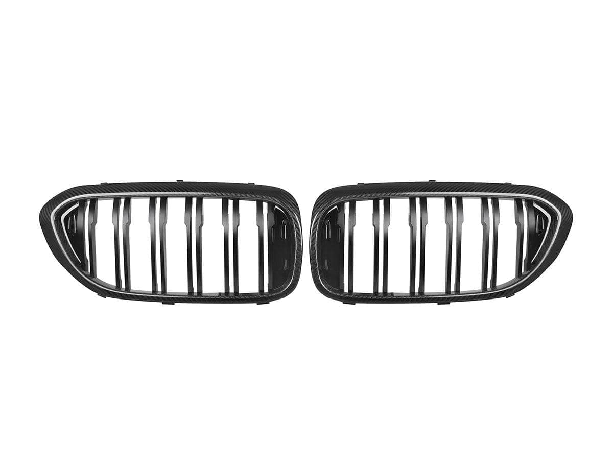 Kies-Motorsports AutoTecknic USA AutoTecknic Carbon Fiber Front Grille Set - BMW G30 5-Series Pre-LCI M Dual-Slats Design